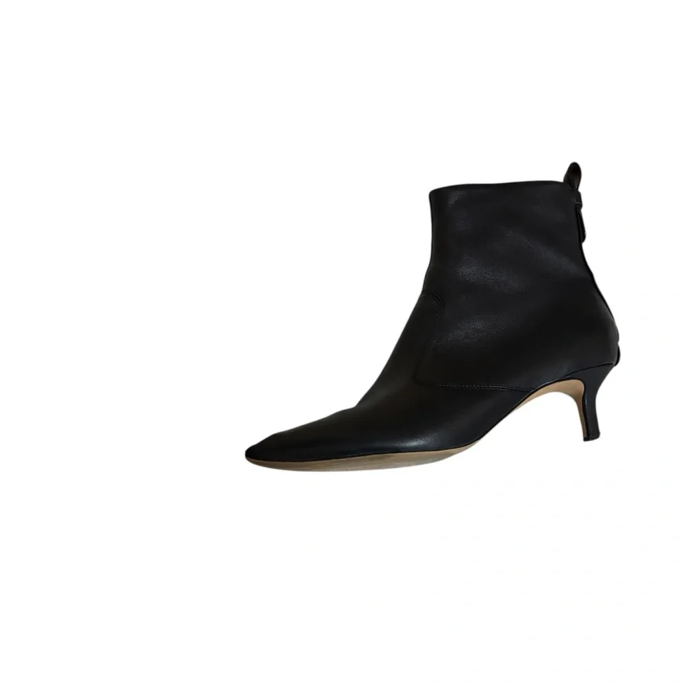 Franco Sarto Kura Ankle Booties Pointed toe kitten heel‎ leather Size 8M